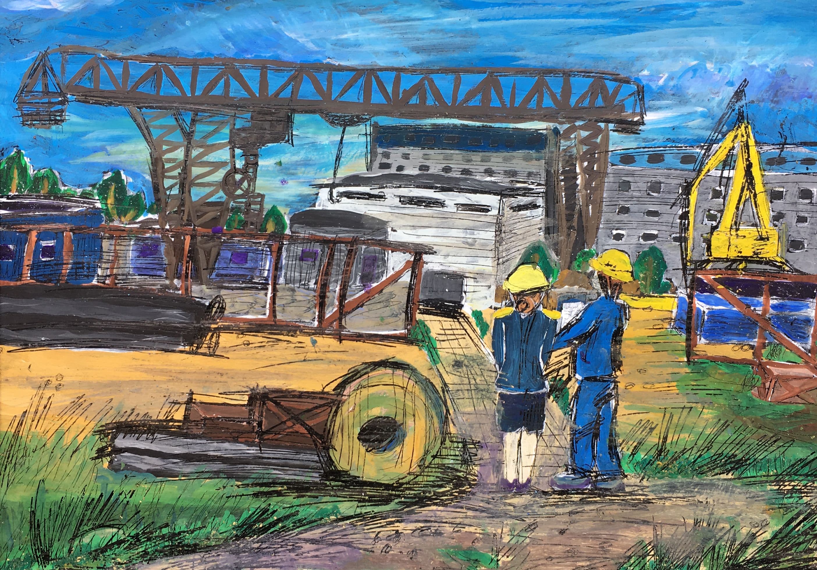 Тимофеева-Федорова Елизавета. 13 лет. «На производстве», воскография. Преподаватель [О. Д. Гоголева](/teacher/od-gogoleva)