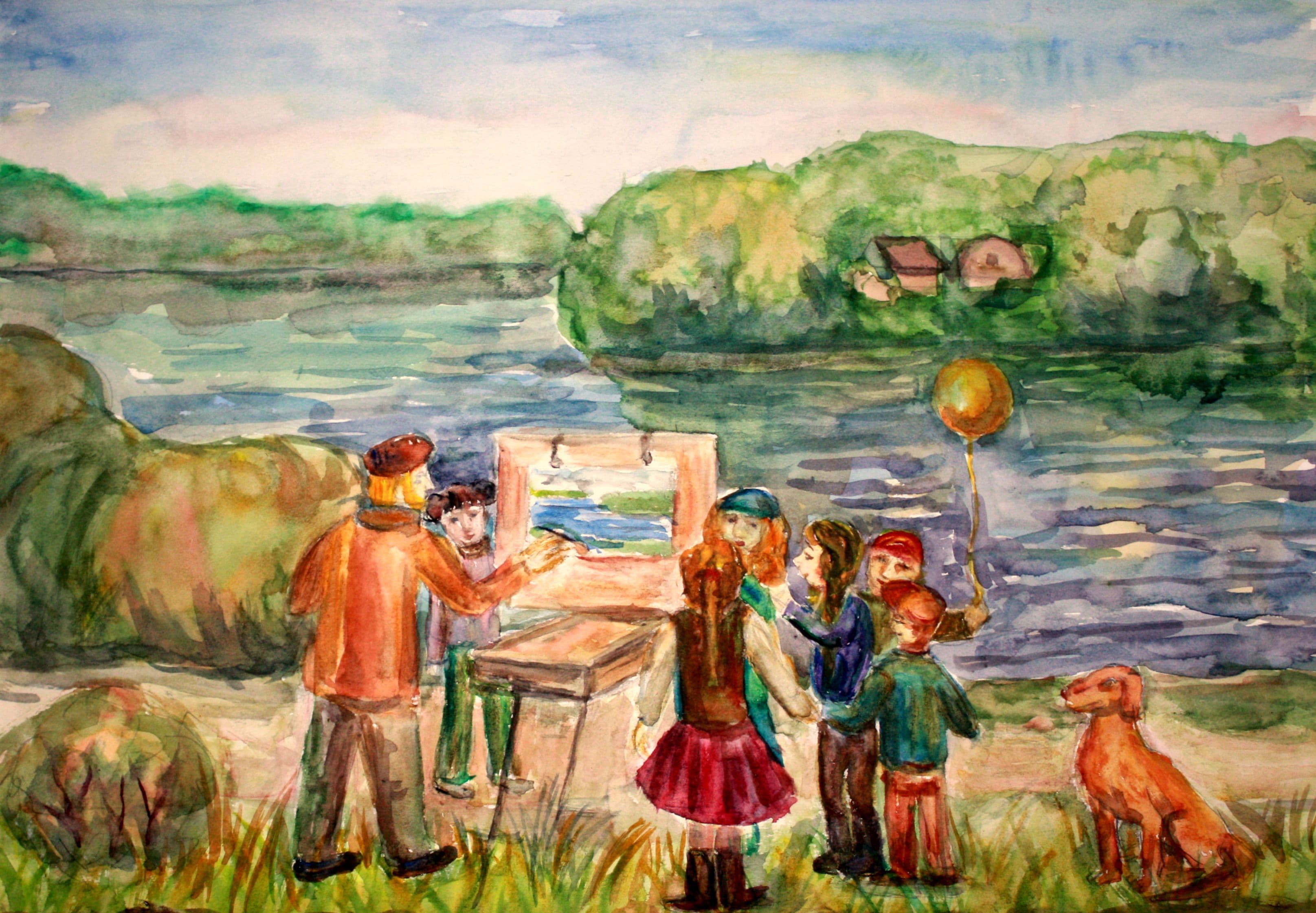 "Места которые вдохновляют", Габринастова Татьяна (12 лет), акварель, преп. Рец Антонина Федоровна