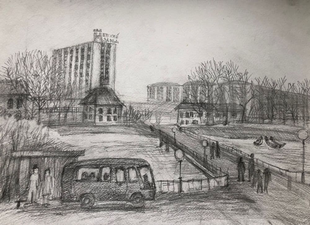 Карапетян Каролина. 13 лет. «Развозка», карандаш. Преподаватель [С. А. Латыпова](/teacher/sa-latipova)