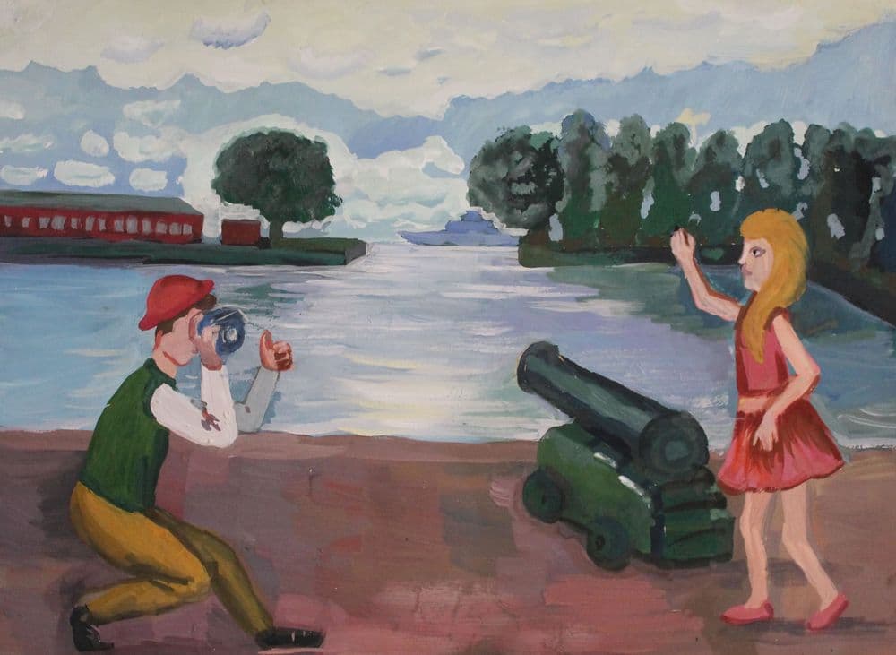 Паелова Маргарита. 12 лет. «Путешествие в Кронштадт», гуашь. Преподаватель Н. В. Малевинская