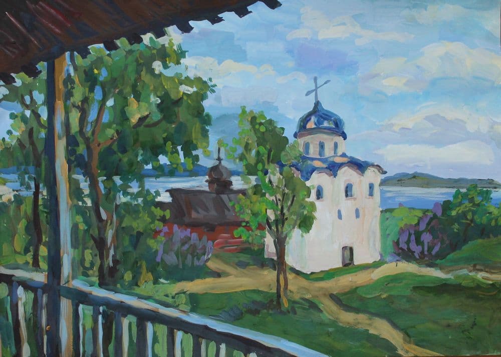 "Старая Ладога", Белова Анастасия (14 лет), гуашь
