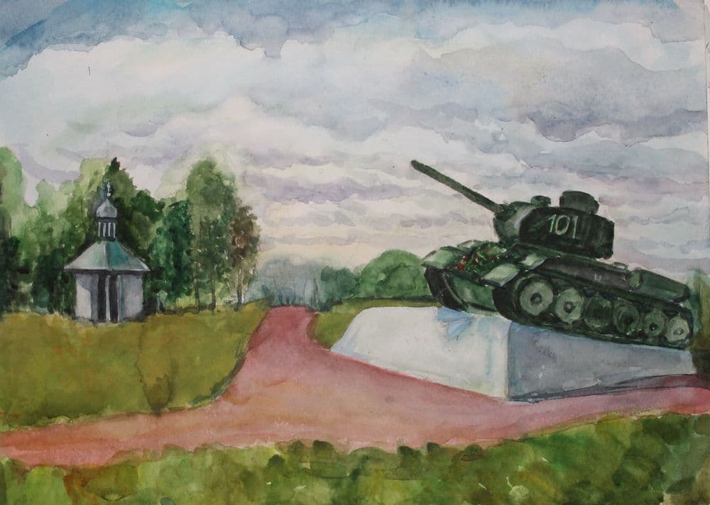 "Невский пятачок", Гурова Валерия (13 лет), акварель