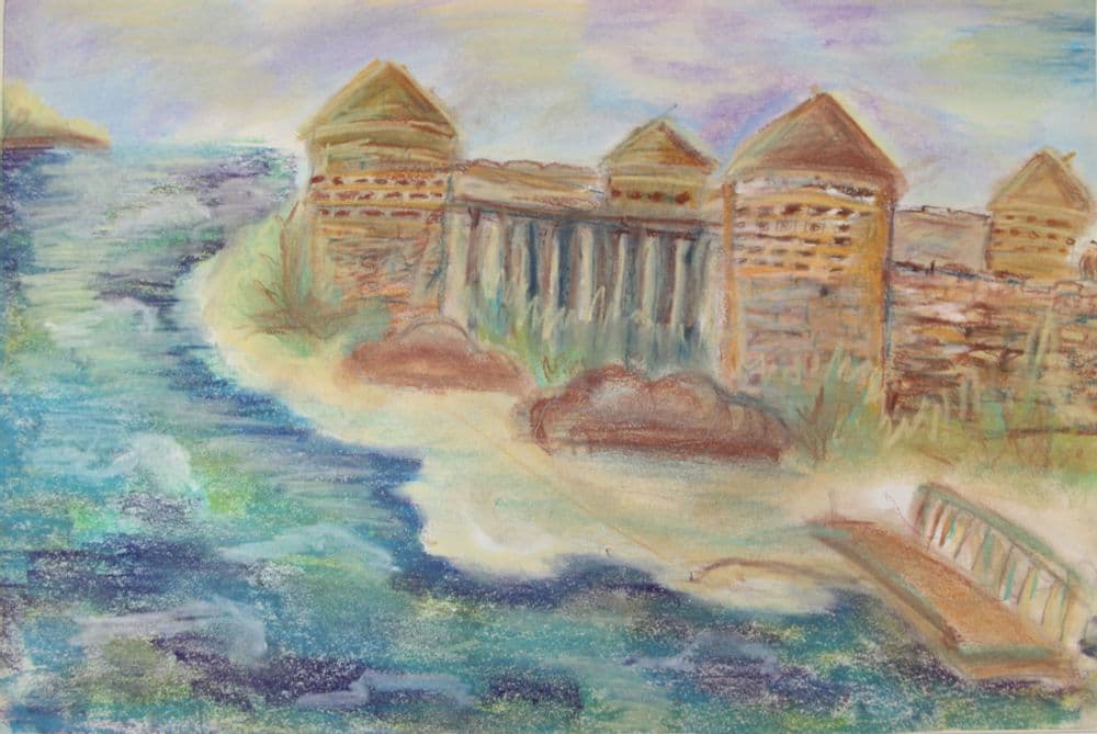 "Крепость", Яков Ясенев (10 лет), пастель, преп. Ясенева И. А.