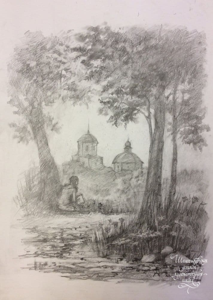 Латыпова Серафима Александровна. «На пленэре в Торопце»