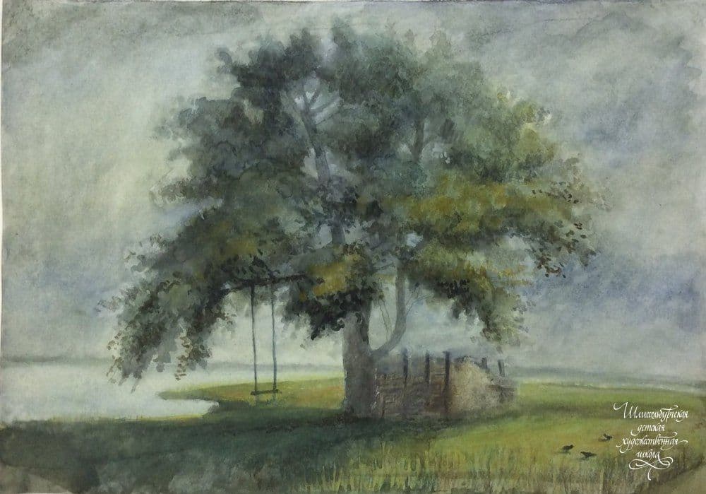 Воронова Вера Викторовна. "Ива", акварель