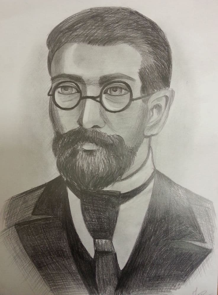 «Портрет Н. А. Римского-Корсакова», Руденко Алена (14 лет), преп. Фомина Лилия Адольфовна