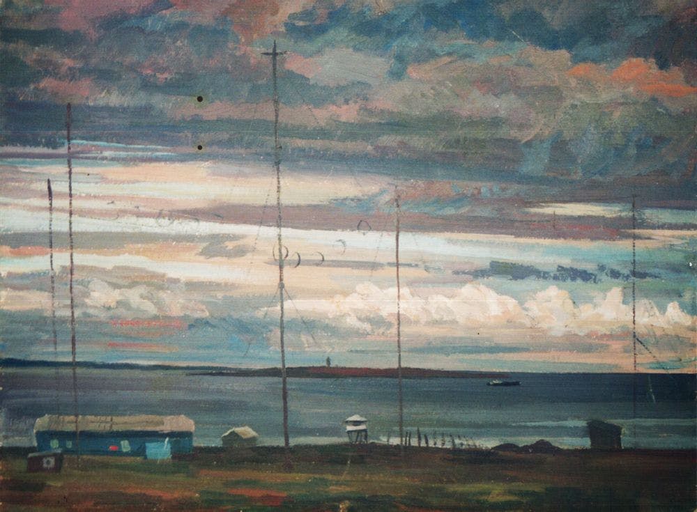 "Поселок Тикси. Метеостанция", В. А. Саржин, 1987 год
